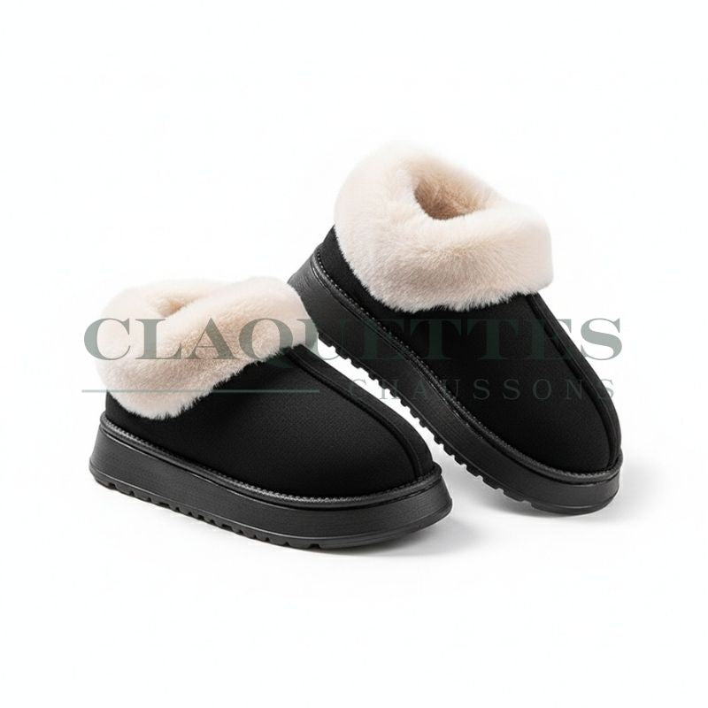 Chaussons bottes fourrés | Noir