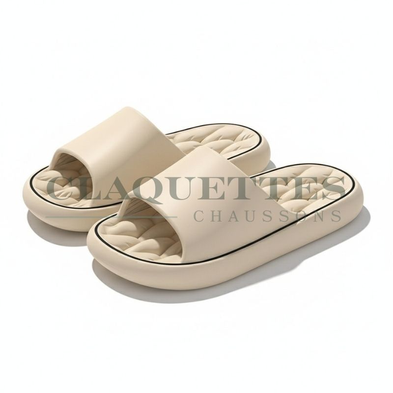 Claquettes homme/femme confortables | Beige