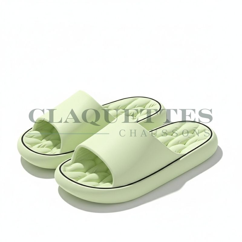 Claquettes homme/femme confortables | Vert