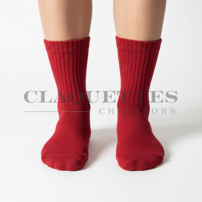 Chaussettes coton | Rouge