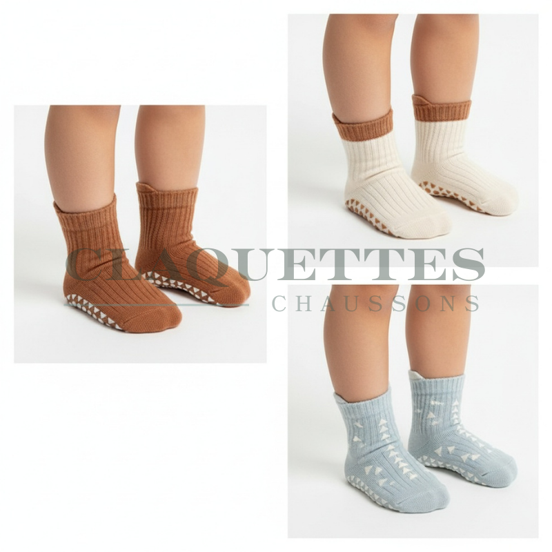 Chaussettes enfants Laine | Nude 3 paires