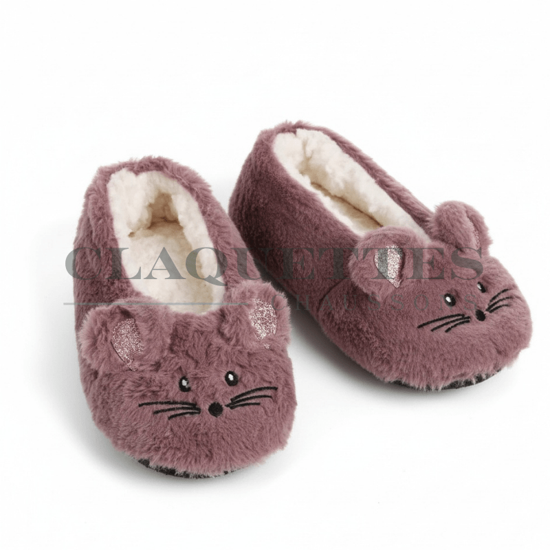 Chausson fourrés femme | Lapin Marron