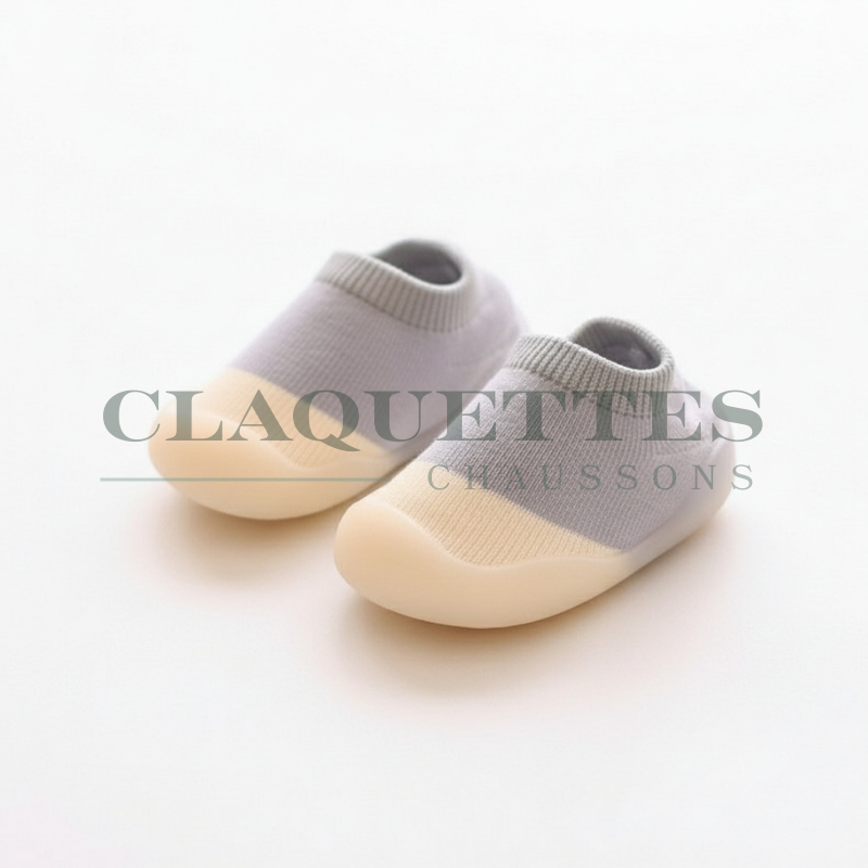 Chaussons bébé antidérapants | Gris