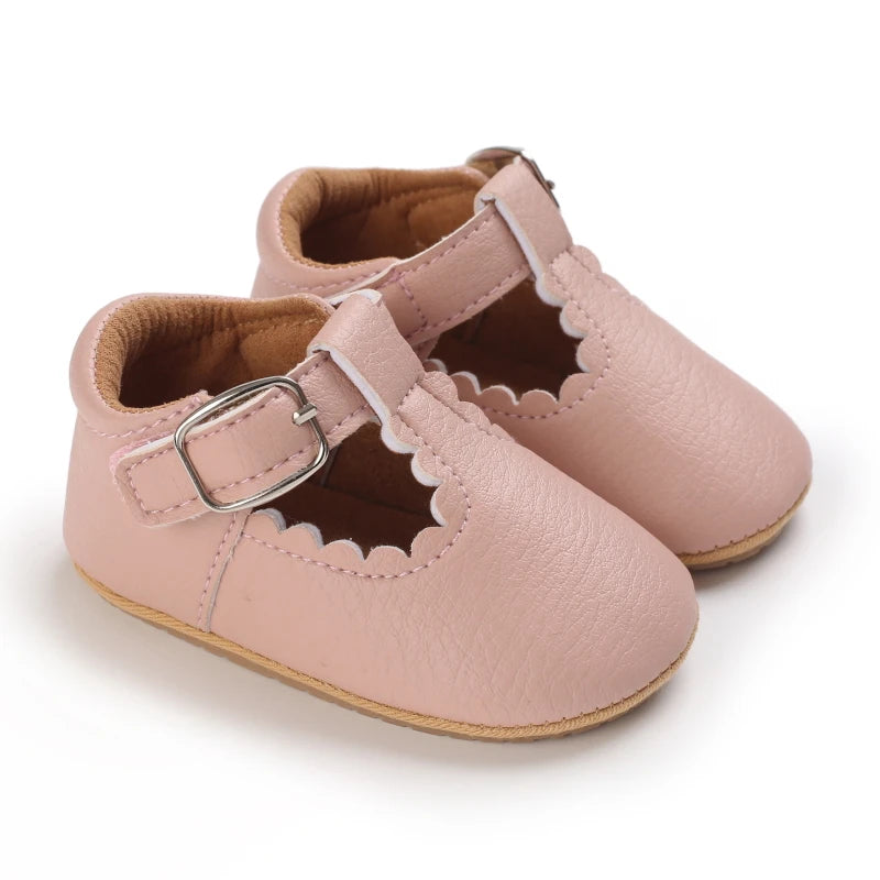 Chaussons enfants Cuir | Rosé bébé