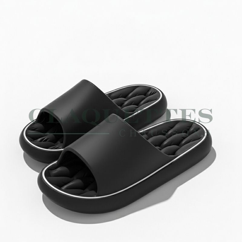 Claquettes homme/femme confortables | Noir