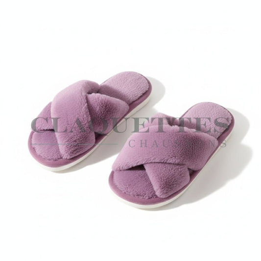 Claquette fourrure | Purple