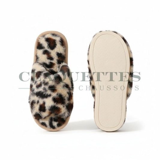 Claquette fourrure | Léopard time