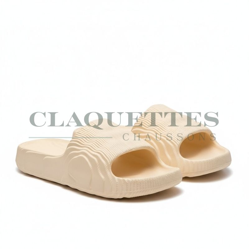 Claquettes homme luxe | Crème