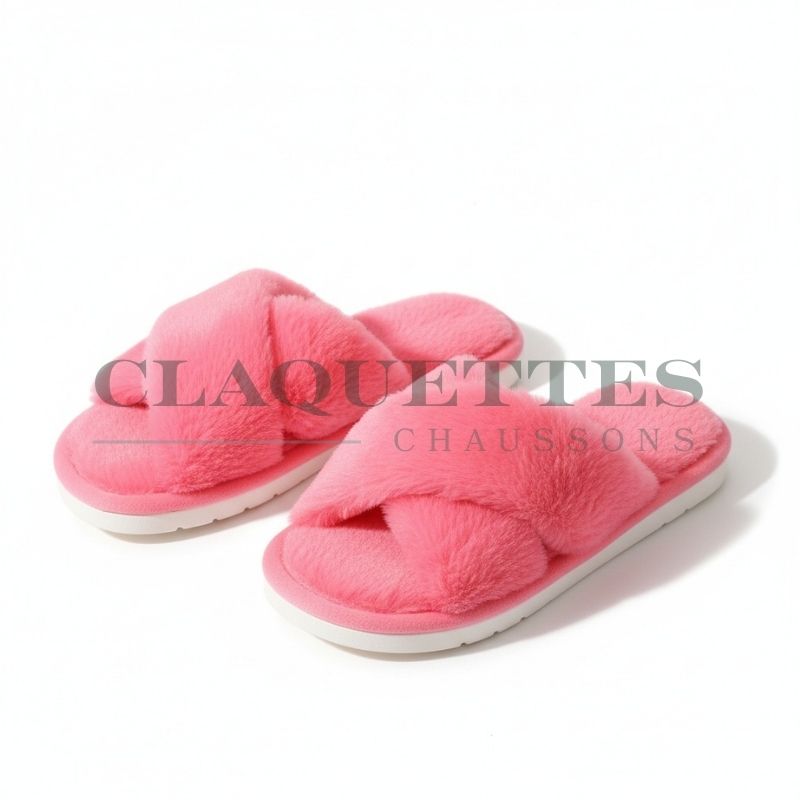 Claquette fourrure | Pink Girl