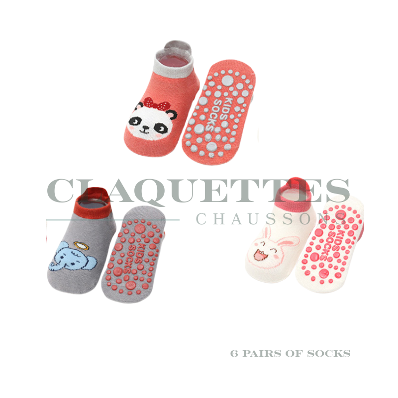 Chaussettes bébés | 6 paires Kawaï