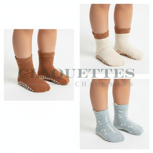 Chaussettes enfants Laine | Nude 3 paires