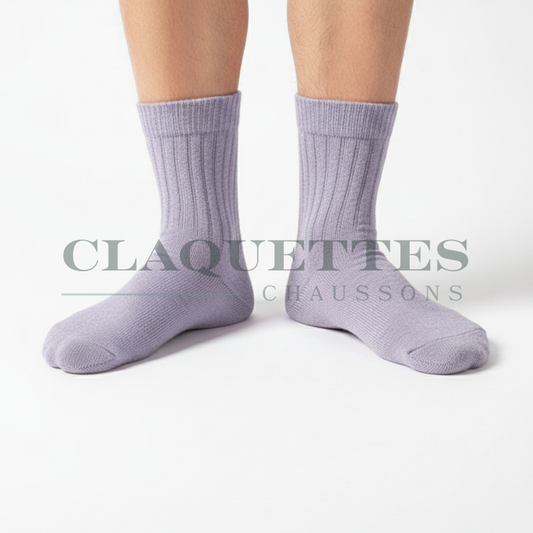 Chaussettes merinos | Lilas