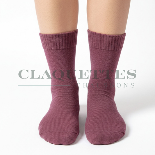Chaussettes merinos | Prune