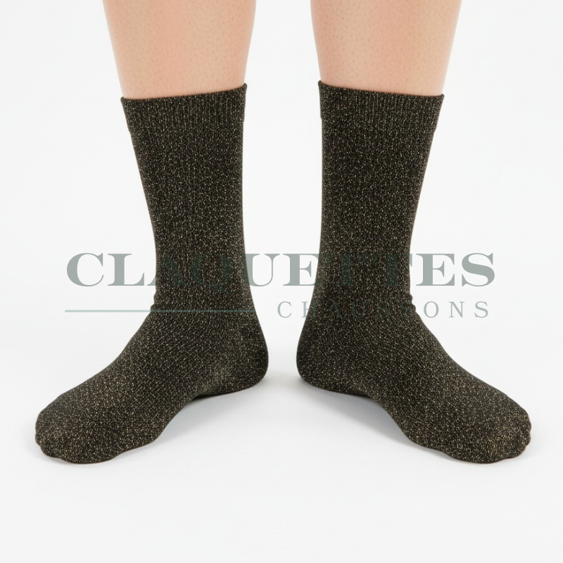 Chaussettes paillettes | Flowers