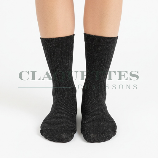 Chaussettes paillettes | Noire