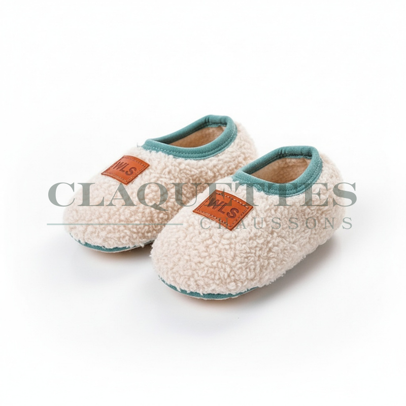 Chaussons bébé antidérapants | Fourrés | Blanc