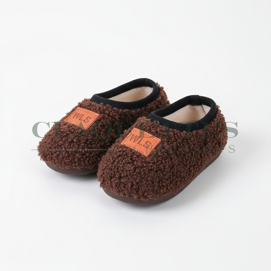Chaussons bébé antidérapants | Fourrés | Marron