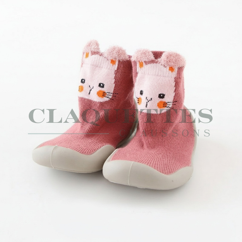 Chaussons bébé antidérapants | Montants | Chat