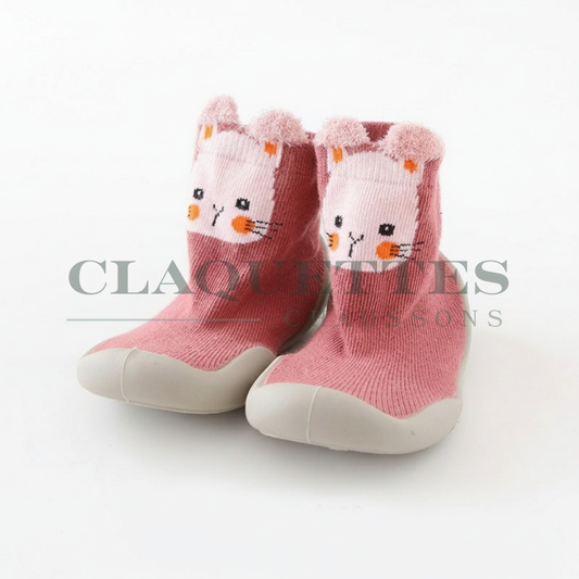 Chaussons bébé antidérapants | Montants | Chat