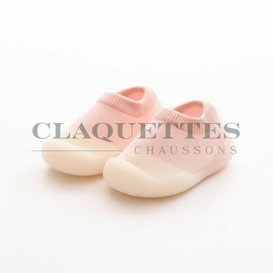 Chaussons bébé antidérapants | Rose