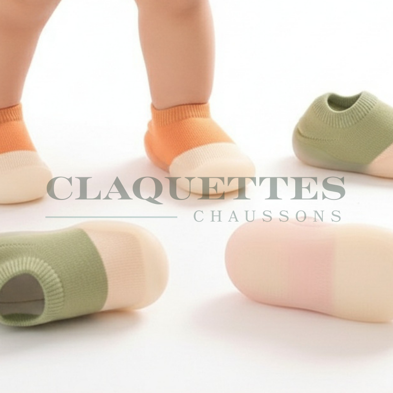 Chaussons bébé antidérapants | Rose