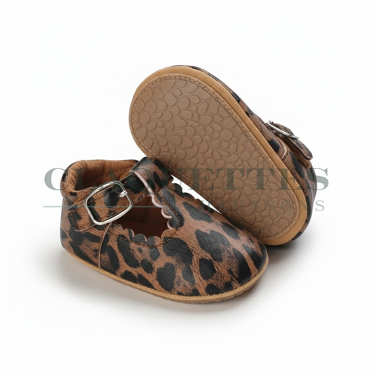 Chaussons enfants Cuir | Léopard
