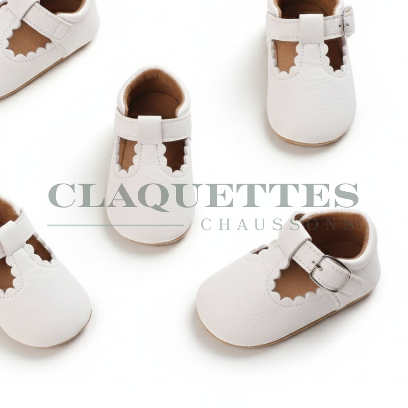 Chaussons enfants cuir | Rouge