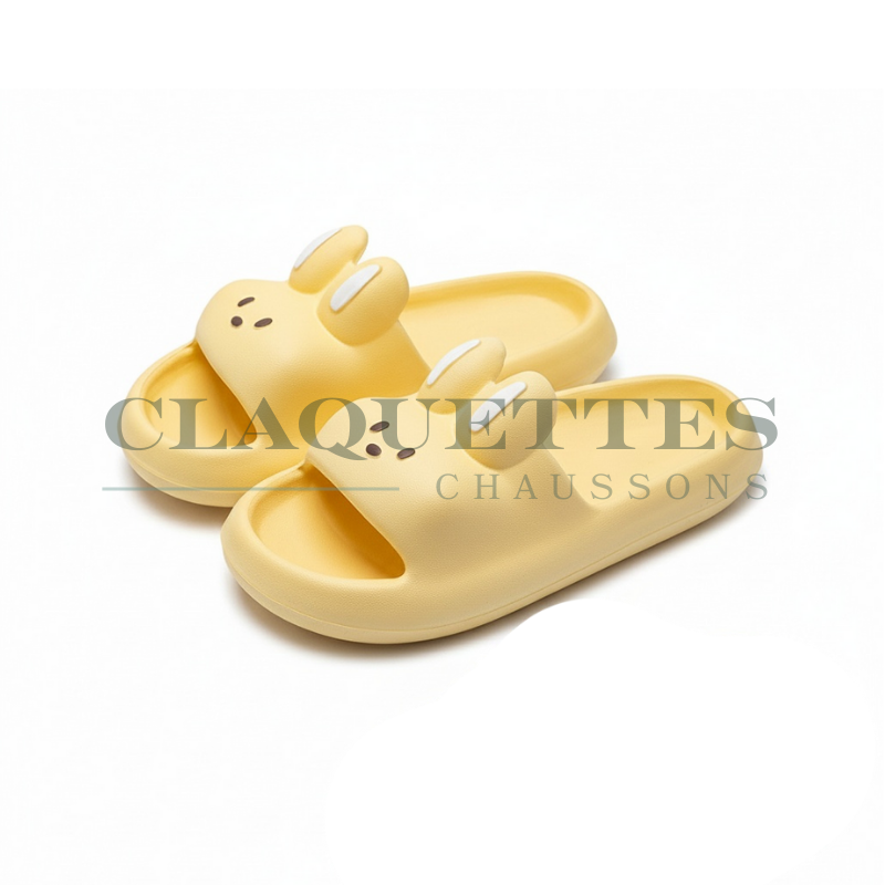Claquette animaux | Lapin | Jaune