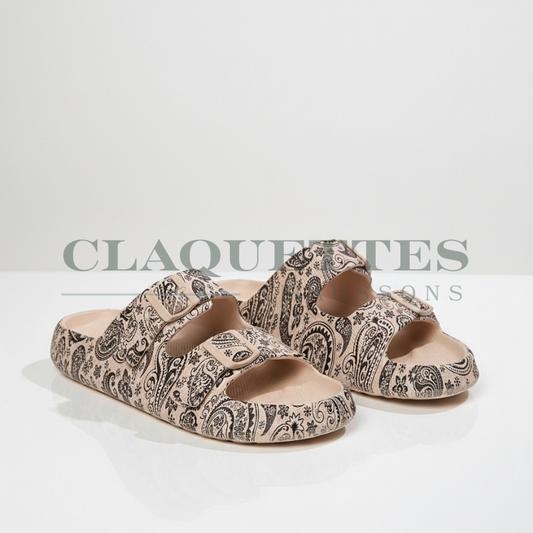 Claquettes mules Femme | Bandana Beige