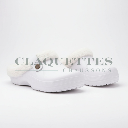 Sabot Femme | Fourré | Blanc