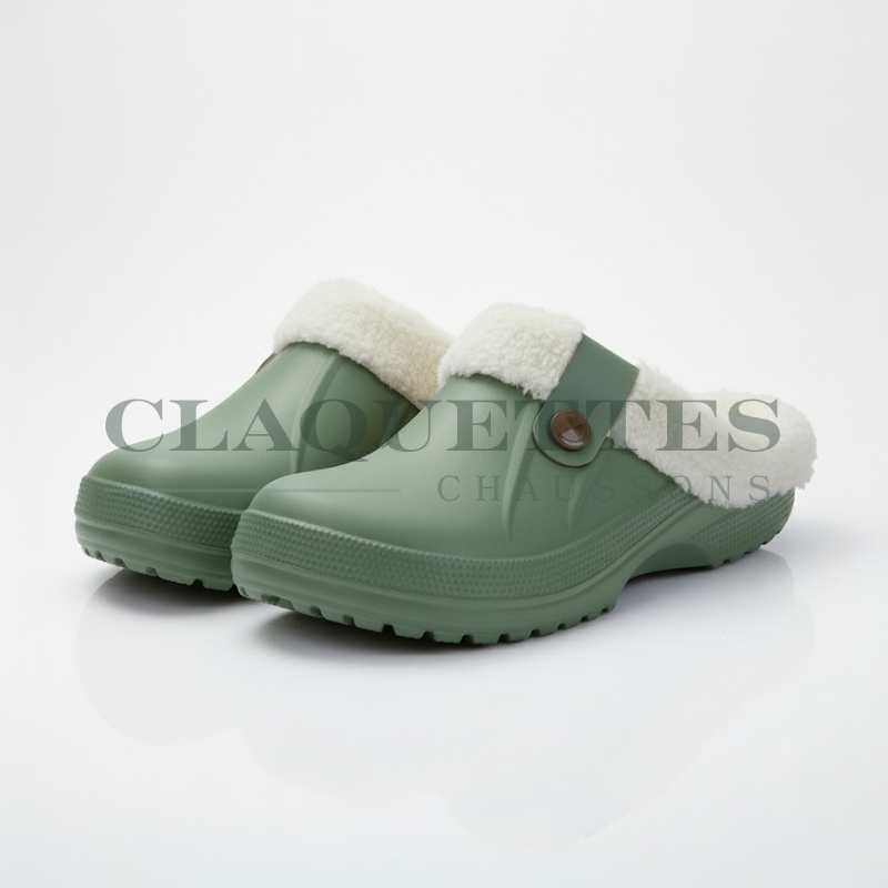 Sabot Femme & Homme | Fourré | Vert
