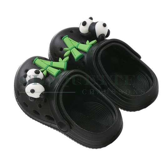 Sabots plastique enfant | Noir | panda