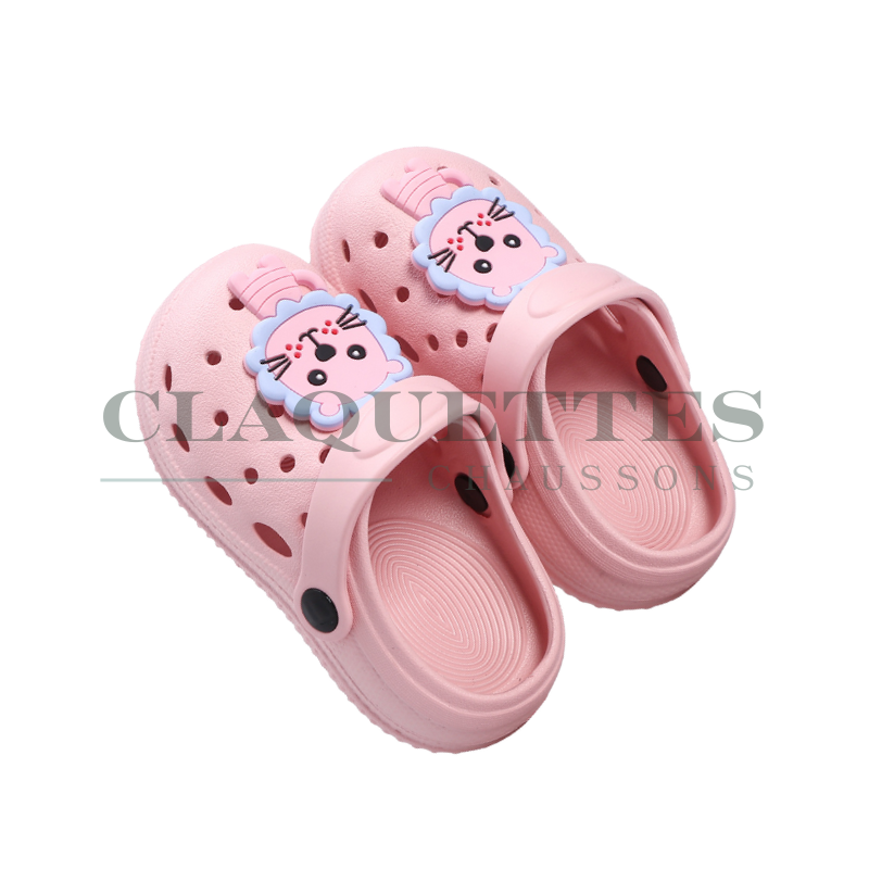 Sabots plastique enfant | Rose | Lion