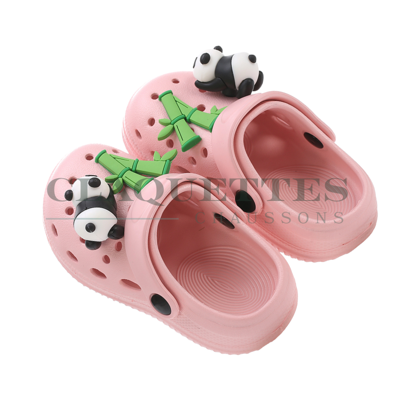 Sabots plastique enfant | Rose | Panda