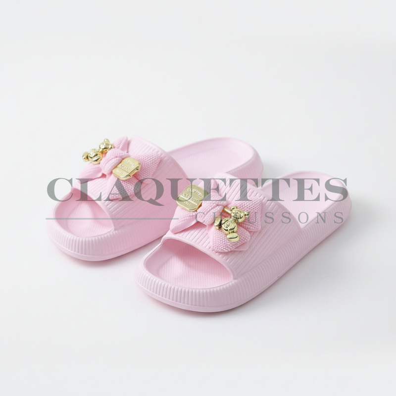 Sandales à bijoux | Rose poudré