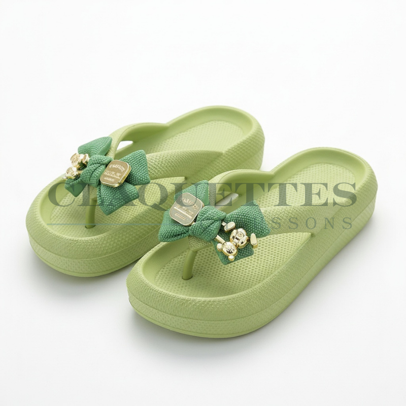 Sandales à bijoux | Verte